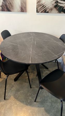 IKEA dining room table and four chairs
