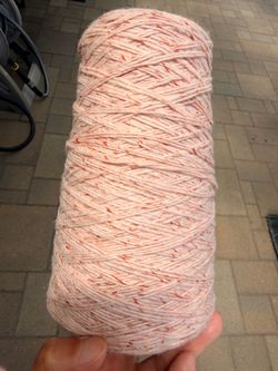 Blush pink wool yarn with tweed
