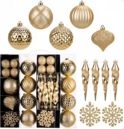 50PCS Christmas Tree Ornaments Set with Shatterproof Balls