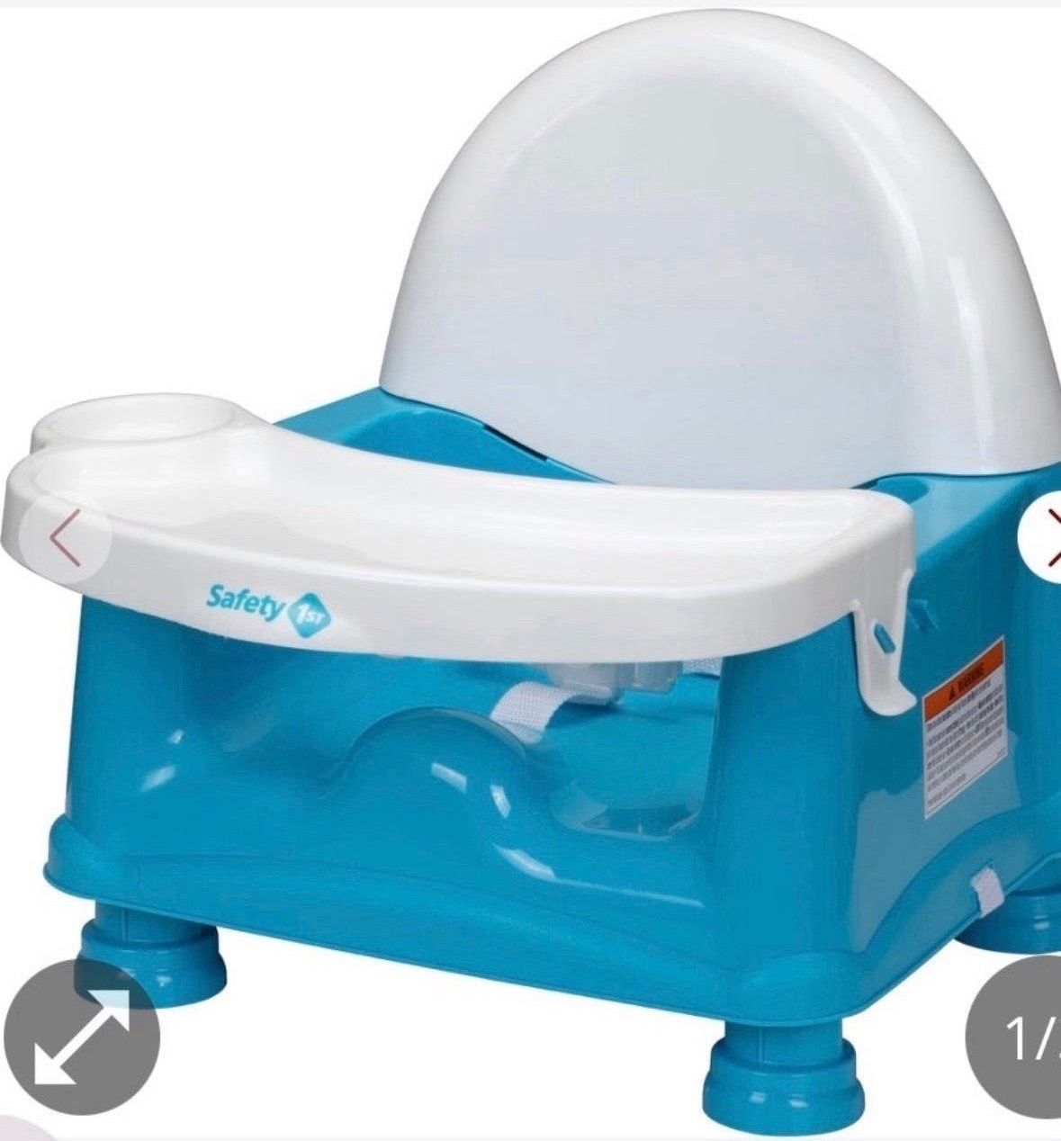 Safety 1??® Easy Care Swing Tray Feeding Booster, Atlantis  Open box item 