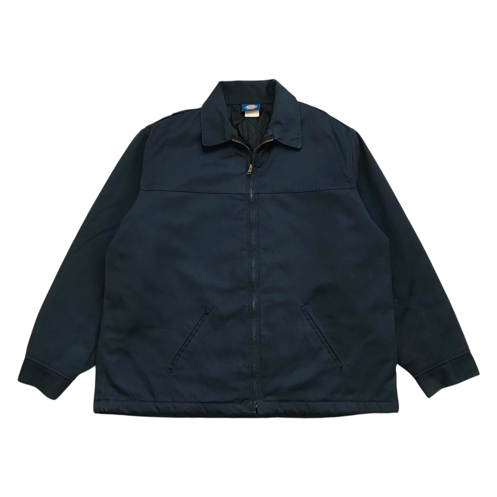 DICKIES EISENHOWER INSULATED JACKET 2XL XXL BLUE QUILTED COAT FULL ZIP VINTAGE
