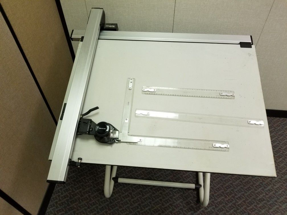 Drafting table with Mutoh drafter arms