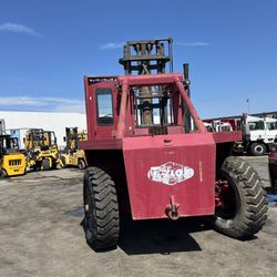 1980 Taylor Model #:Y45 Pneumatic Tire Forklift Capacity: 45000 Mast: Two Stage Diesel Side Shifter 107 FORKS , RUNS OPERATES, HAS WATER LEAKING OUT O