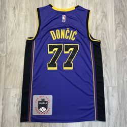 La Lakers Doncic Purple Jersey  Medium 