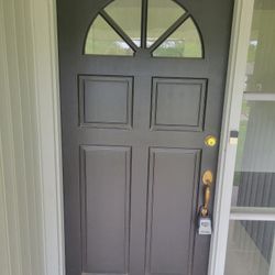 Wooden front door