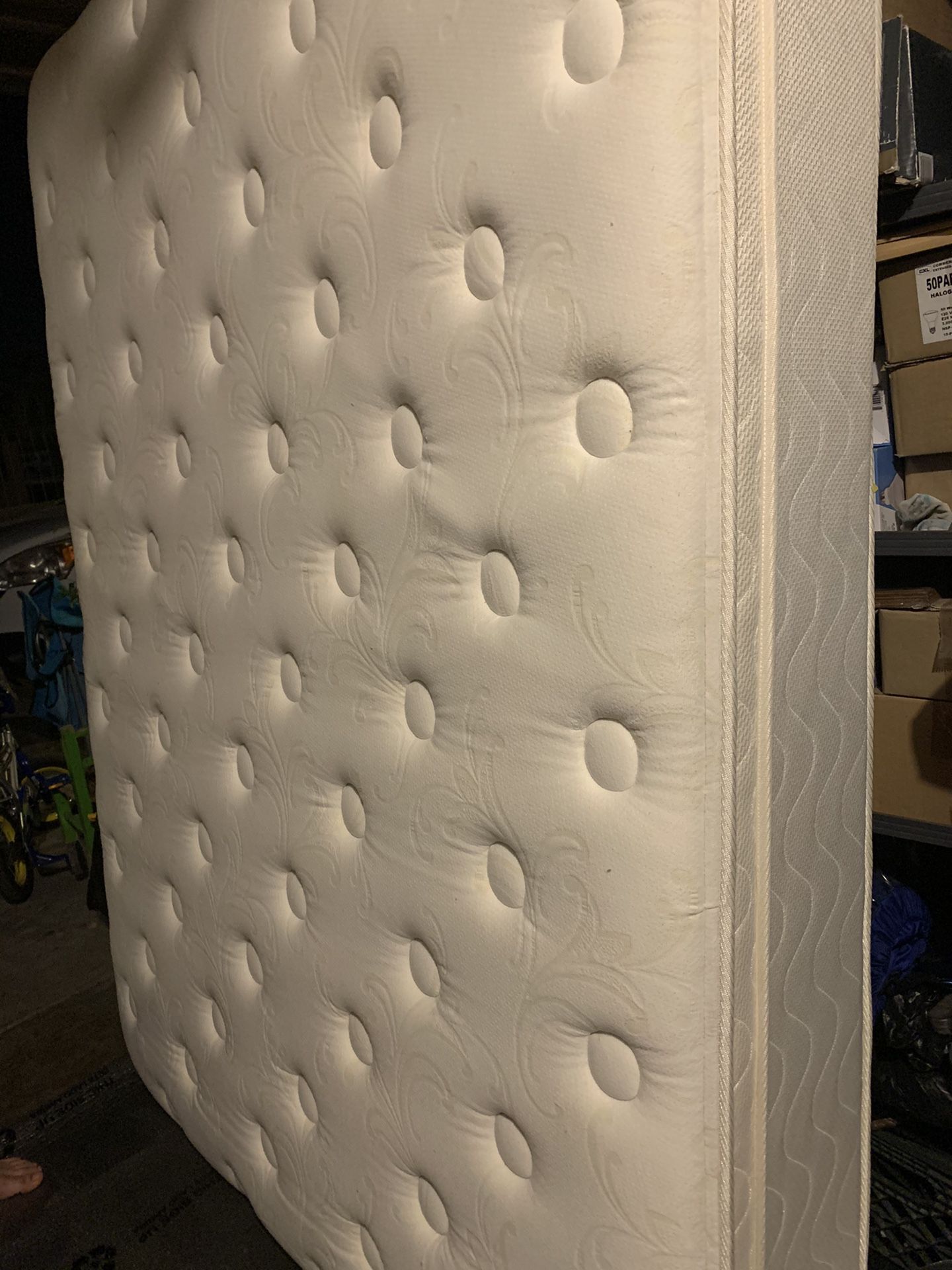 Queen mattress with box springs