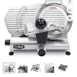 Professional Meat Slicer & Stainless Steel Cart