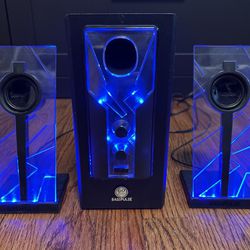 GoGroove Speaker and Subwoofer Set Blue