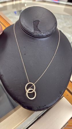 Pre-Owned Tiffany & Co. Interlocking Circle Pendant Necklace 925