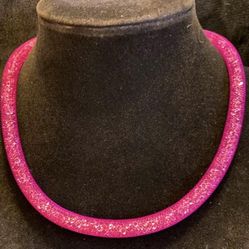 Original Swarovski Crystal Fuchsia Stardust choker