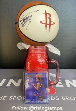 Tracy McGrady Autographed Mini-ball & Rookie Card
