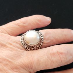 Bali Mabe Pearl Ring