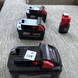 Milwaukee M18 And M12 Batteries Combo New!
