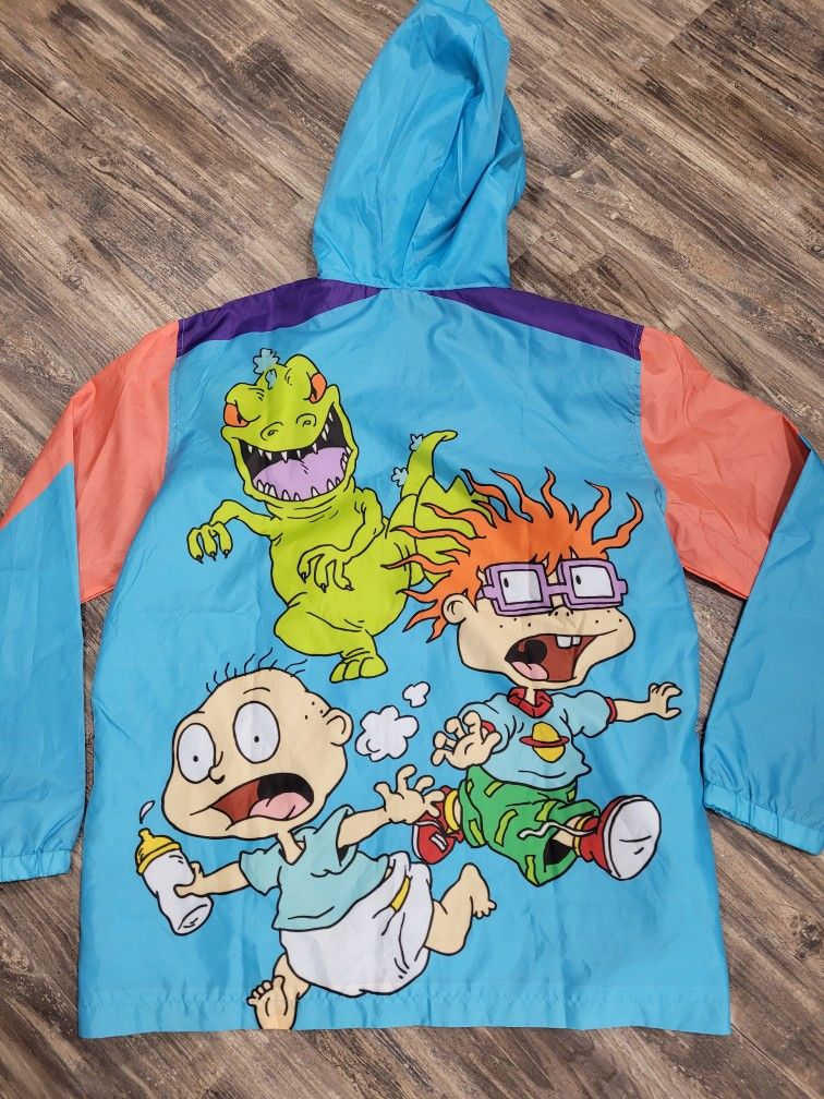 Nickelodeon Rugrats Catdog Adult sz XL Rain Coat Jacket pullover Windbreaker NWOT
