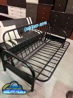Metal sofa bed cama futon couch Nuevo negro