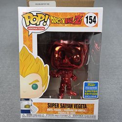 Funko Pop! Dragon Ball Z Super Saiyan Vegeta #154 Red Crome Limited Edition Vinyl Figure