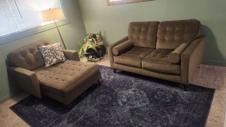 Ashley Reveon Lakes Chaise and Loveseat