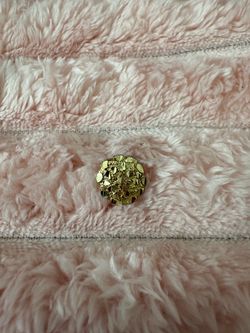 Real 10k gold nugget  earring