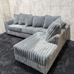 New In Box Fluffy Sectional Couch Need Gone ASAP $50DOWN 