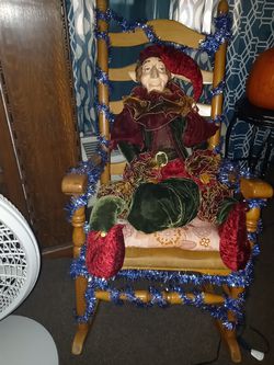 Christmas's elf & rocking chair