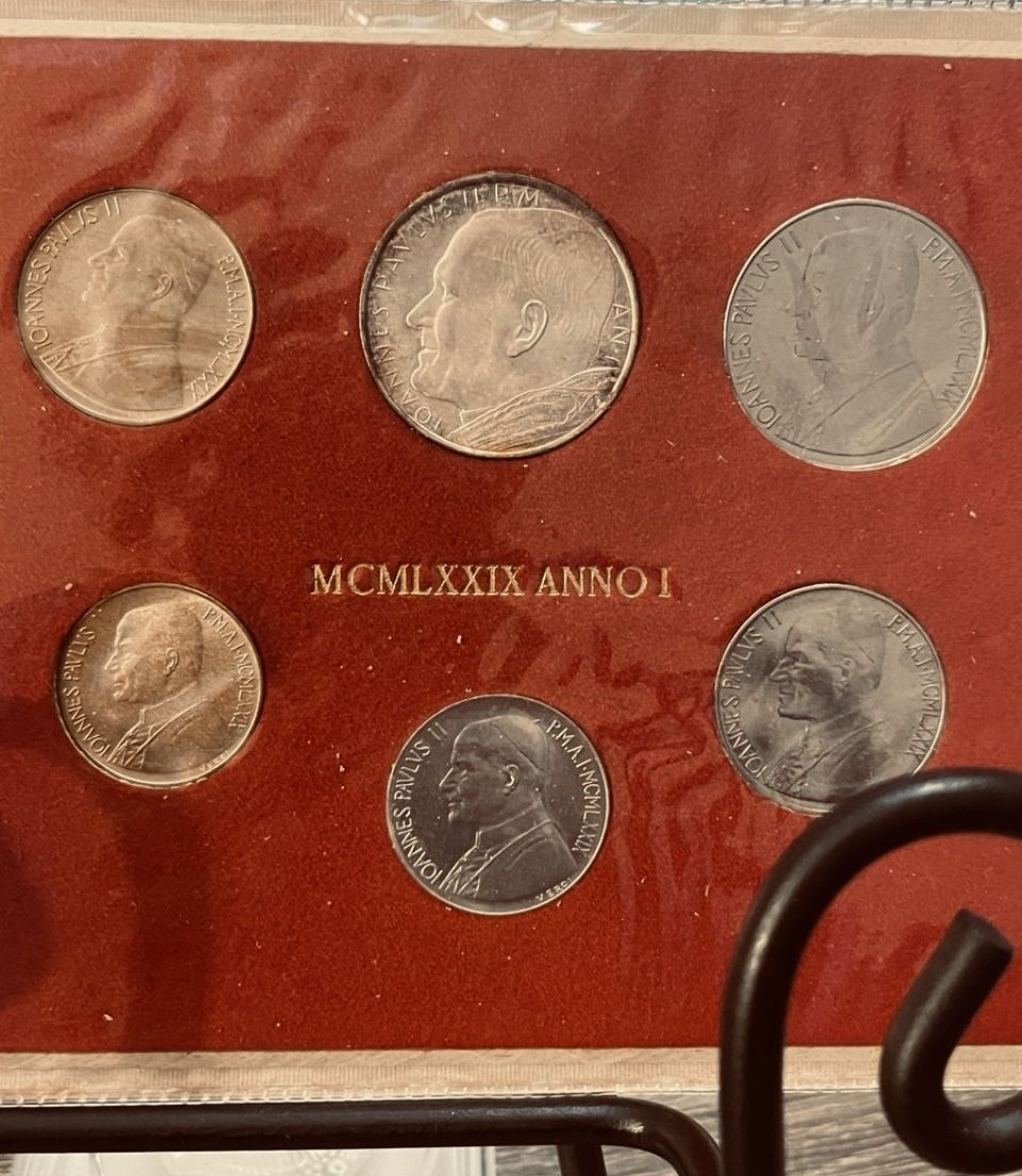 1979 The Vatican 6 SIX SILVER Coin Set Of Pope John Paul II (Original Packaging) RARE