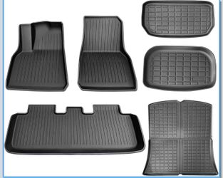 Model y Floor Mats Cargo Liner for Tesla Model Y 2023 2022 2021，FARCEP 5-Seat All Weather Custom Fit Car Interior Accessories TPE Cargo Liner Vehicle 