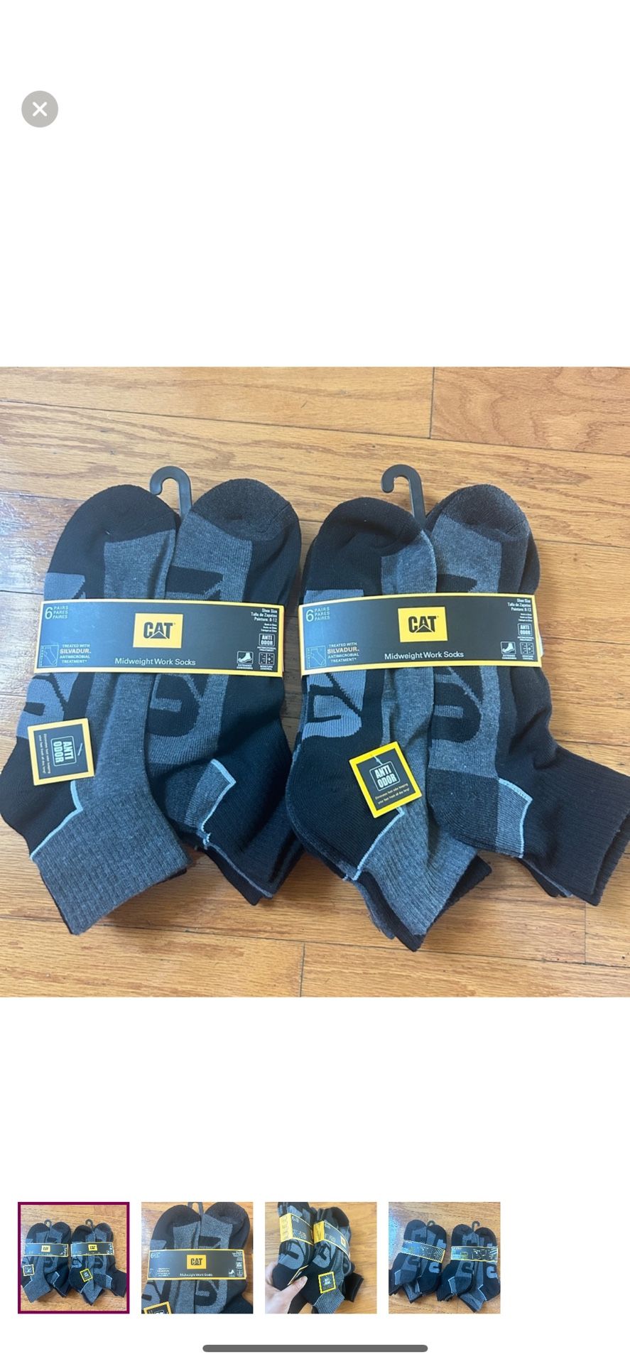 NWT CAT Men's Midweight Work Socks 12 pairs - antimicrobial treatment