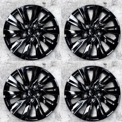 Tapaseras Negras Para Rin 16” Black Hubcaps Brand New Firm Price Set Of 4pcs