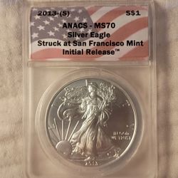 2013 -S Silver Eagle Ms70 