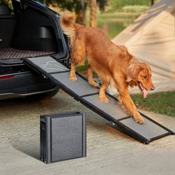 63" Folding Dog Ramp for SUVs, Trucks & Cars – Supports 250 lbs