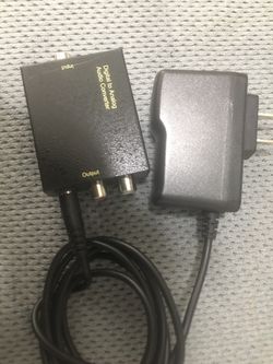 Digital optical coax to analog converter adapter