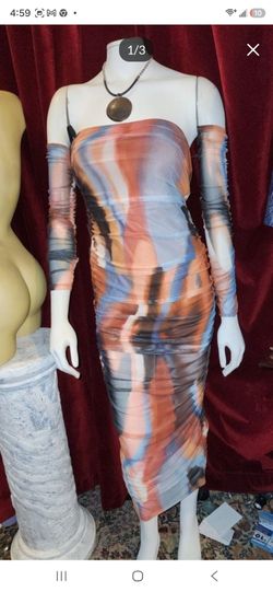Sci - fi dress!  With sleeves earth tones! Desert tones!