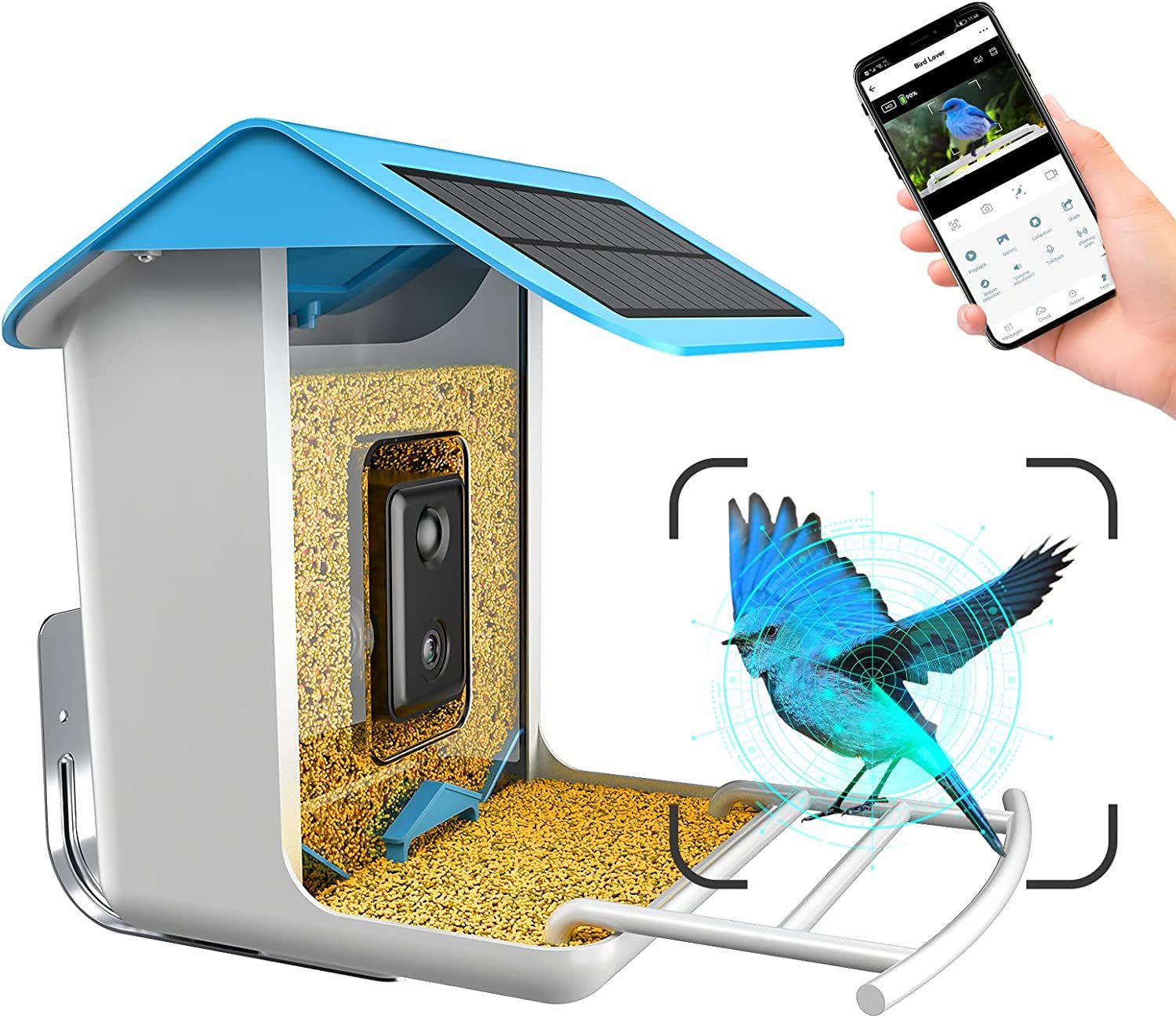 Bird Feeder with Camera, Smart Bird Feeder Camera Auto Capture