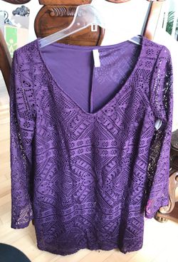 New purple crotchet dress