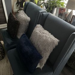 Blue High Back Chairs