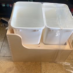 Pre finish Double Trash Bin Drawer! 