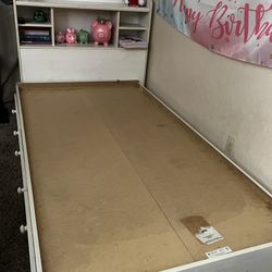Twin Bed Frame With Bookshelf