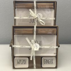 Rae Dunn 2 Sets SUSHI WASHI GINGER 
