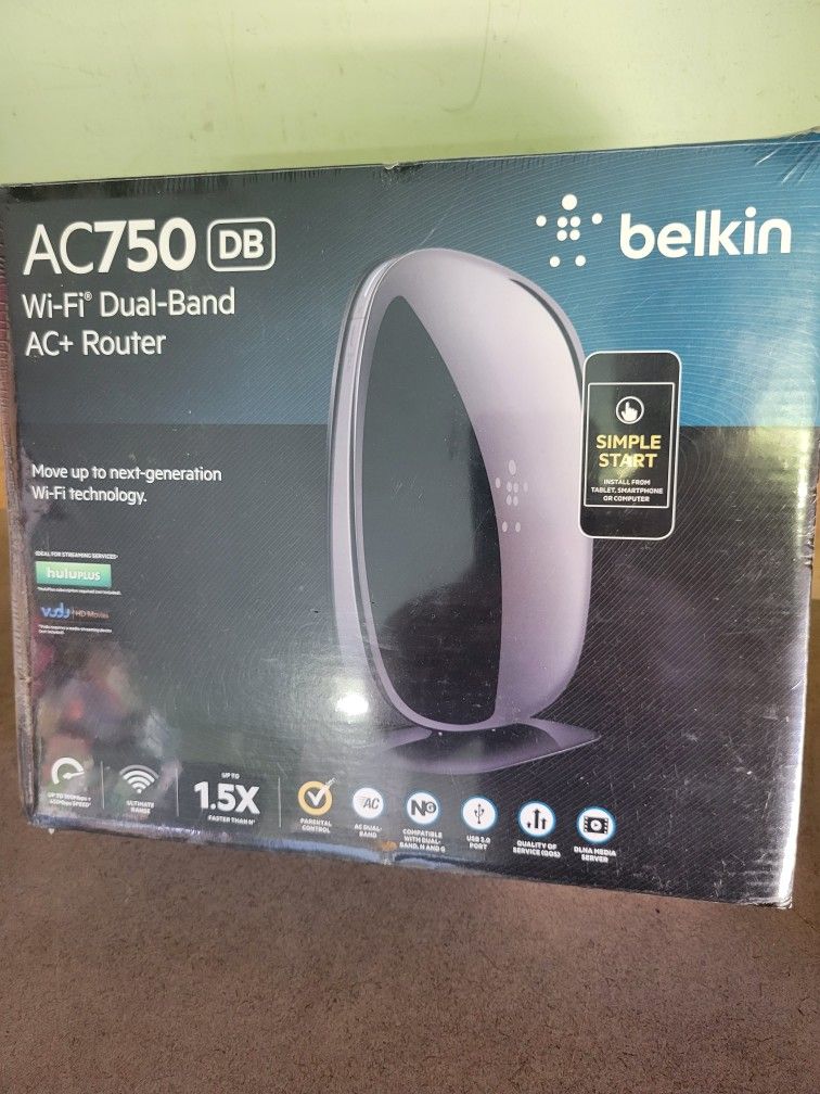 Belkin AC750 DB WiFi Dual Band AC+ Router - F9K1116