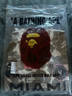 Miami Bape shirt gray SIZE : L