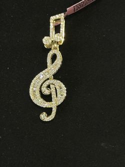 10K Y/G  Diamond Pendant