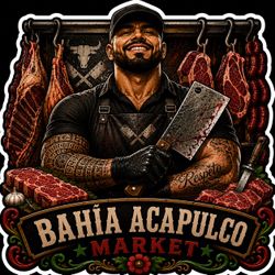 Bahía Acapulco Market Butcher Sticker – 3” Vinyl Decal