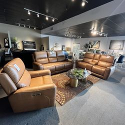 Auburn Power Reclining Sofa and Loveseat