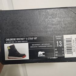 Children's Whitney 2 Strap Boots (Sorel)  Size 13c