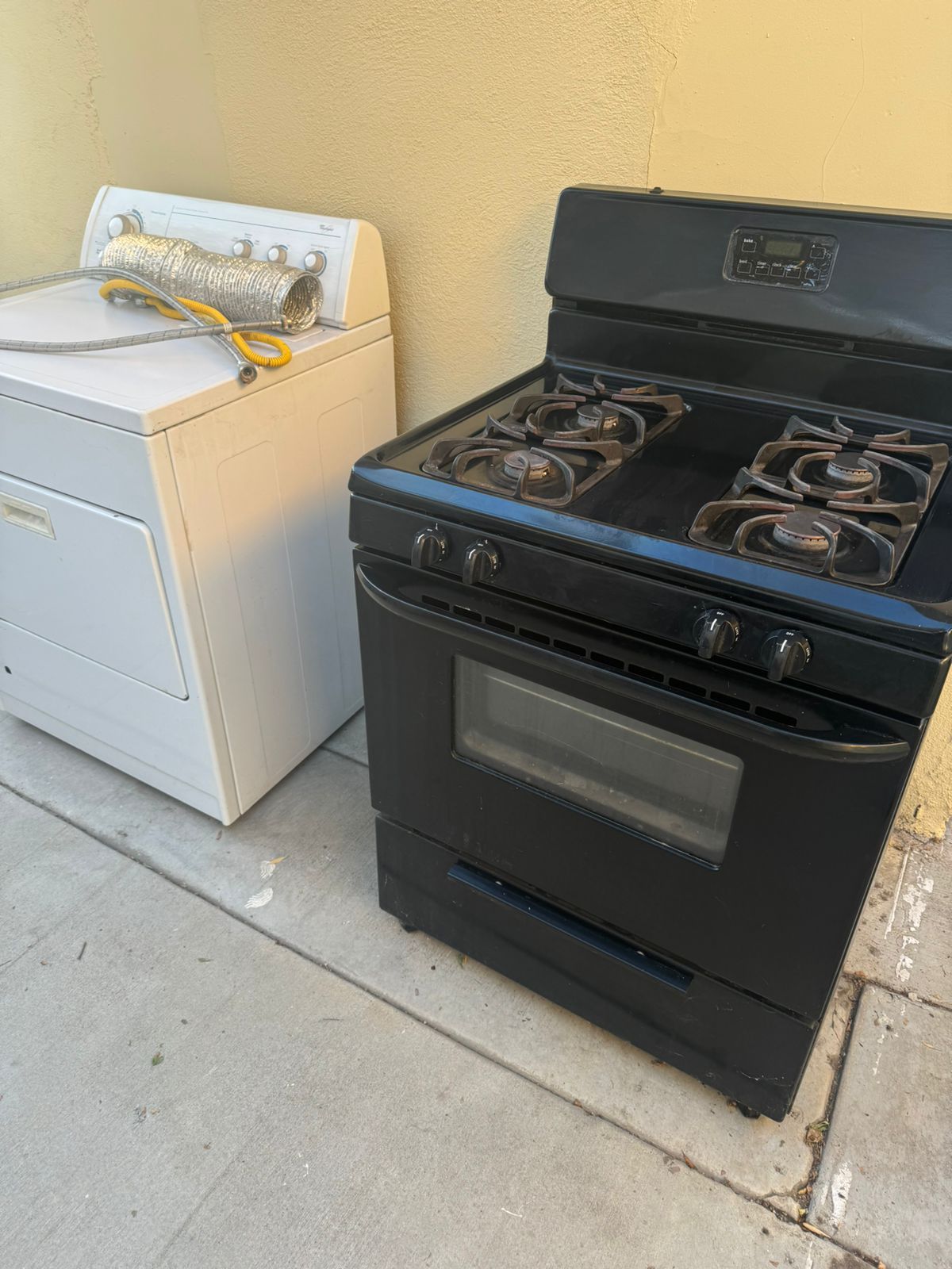 second hand gas stove and dryer