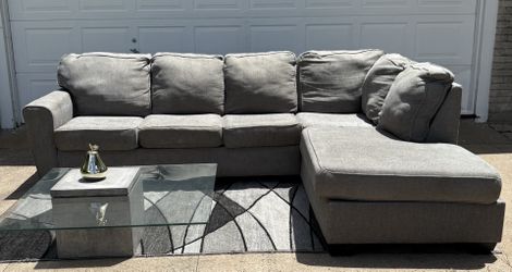 Grey Sectional Sofa with Chaise-200$