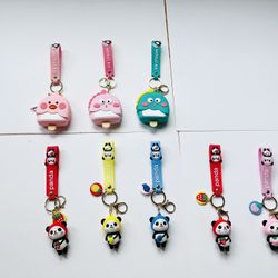 Mini Pouch KeyChain Cartoon Animal Silicone Coin Purse with Zipper Cute Accessories for Kids Handbag Car Pendants