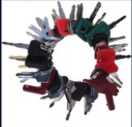 39PCS Heavy Equipment Keys Construction Ignition Key Set Compatible with Takeuchi, New Holland, Ford, Caterpillar, CAT, Case, JD, John Deere, Komatsu,
