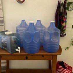 3 Gallon Water Jugs And Refrigerator Dispenser