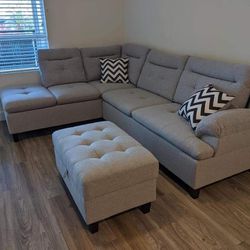 New Gray Sectional Couch ! Free Delivery 🚚 ! Financing Available  !! 